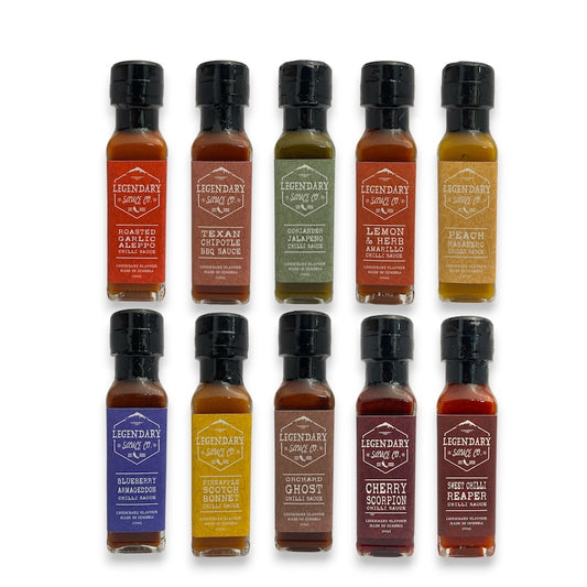 All 10 bottles of hot sauce