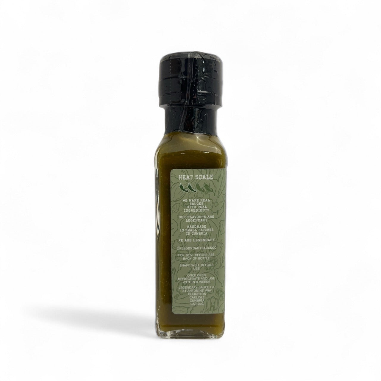 A bottle of Corinader Jalapeno Hot Sauce