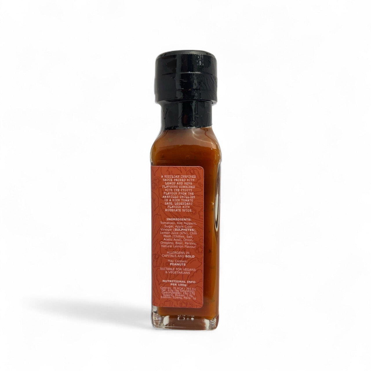 A bottle of Aji Amarillo Hot Sauce