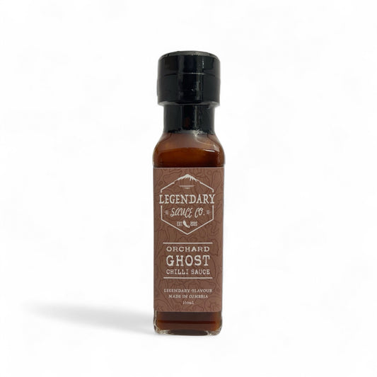 A bottle of Ghost Pepper Hot Sauce