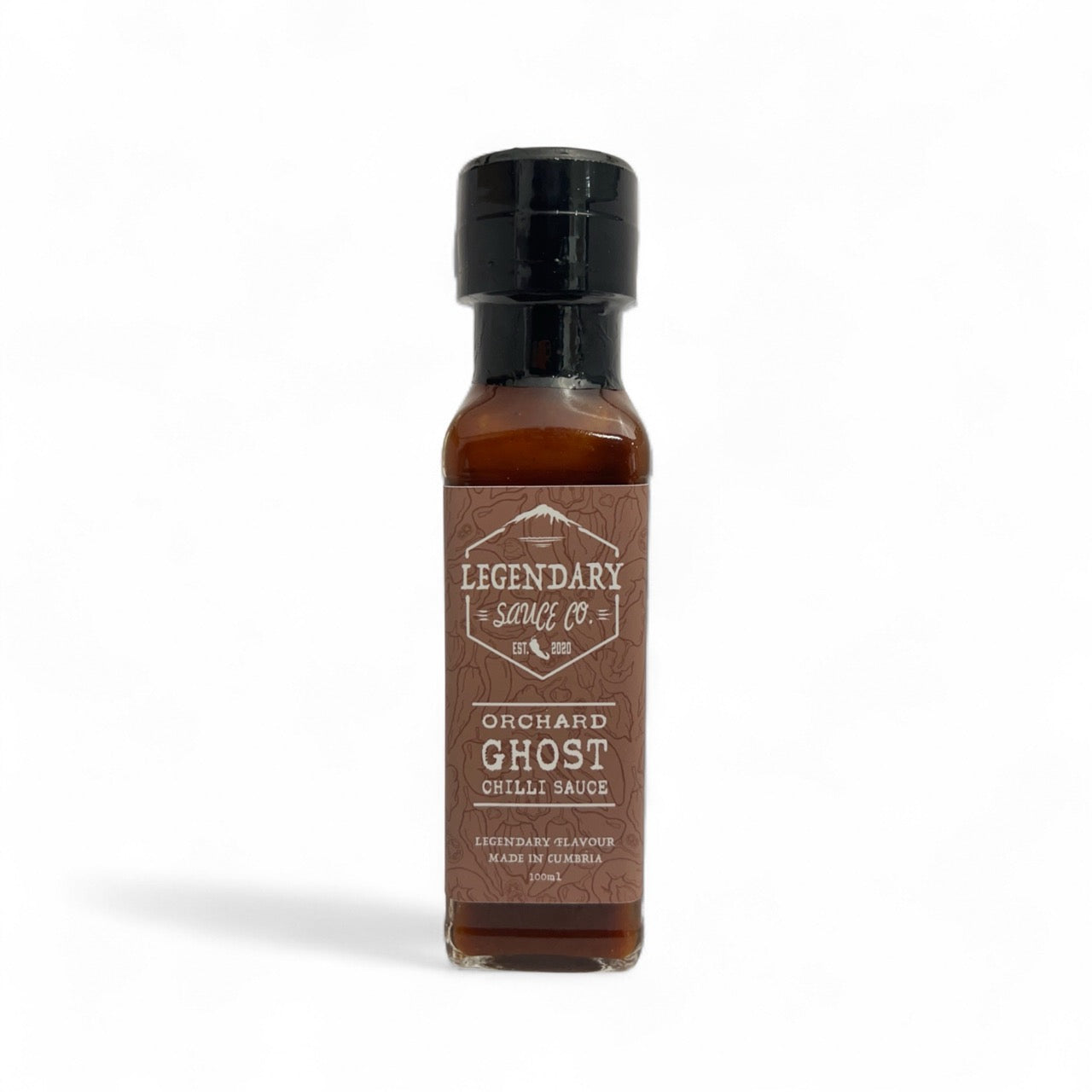 A bottle of Ghost Pepper Hot Sauce