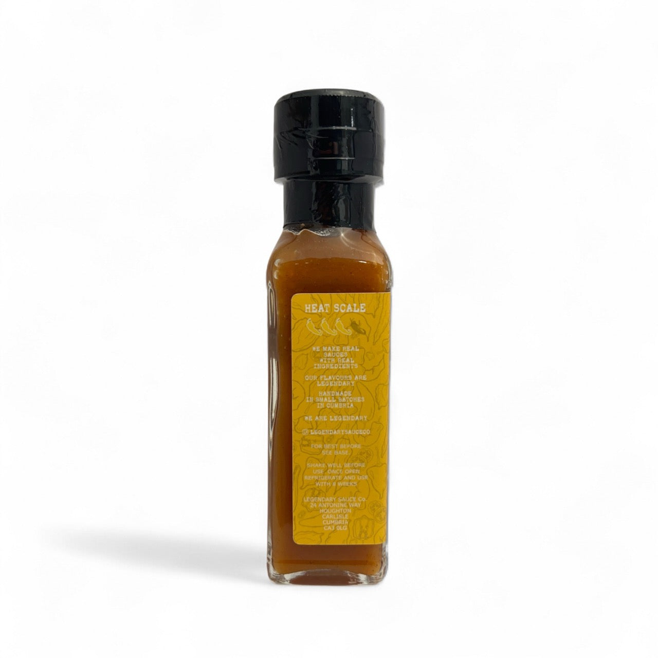 A bottle of Pineapple Scotch Bonnet Hot Sauce