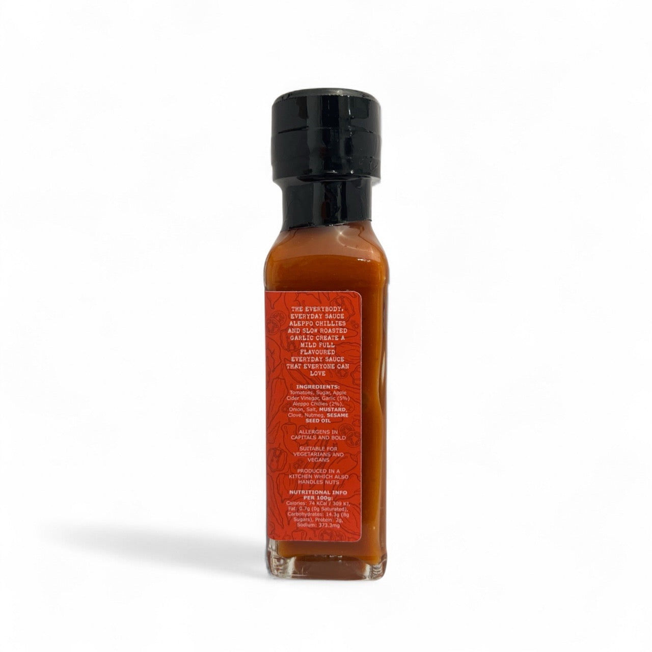 A bottle of Aleppo Hot Sauce