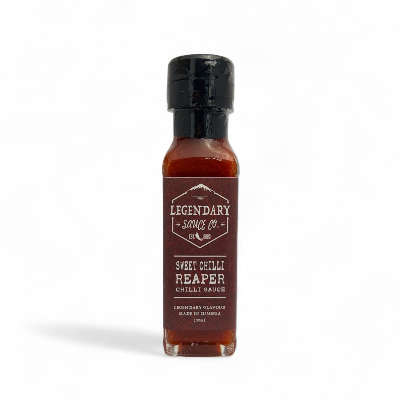 A bottle of Carolina Reaper Hot Sauce