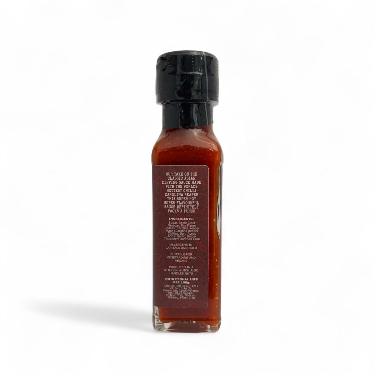 A bottle of Carolina Reaper Hot Sauce
