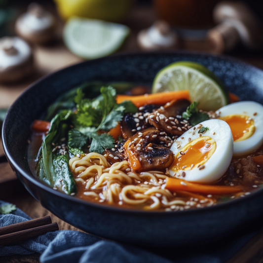 A delicious bowl of ramen noodles